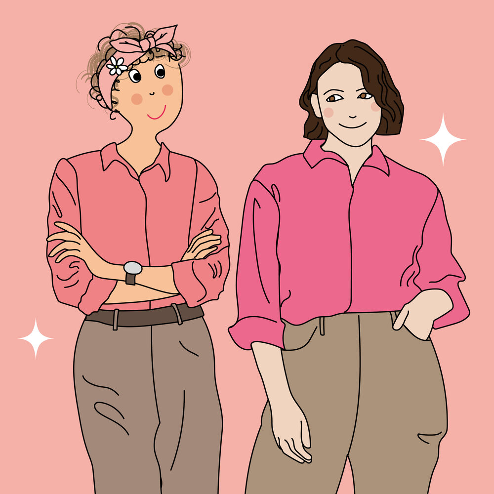 Illustration : deux amies échangent, symbole du soutien social