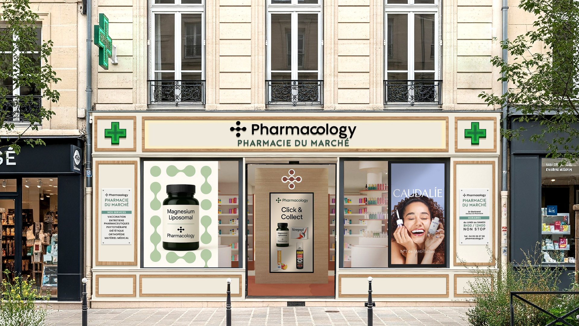 Pharmacie Pharmacology - Façade extérieure moderne